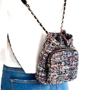 Zara mini tweed backpack